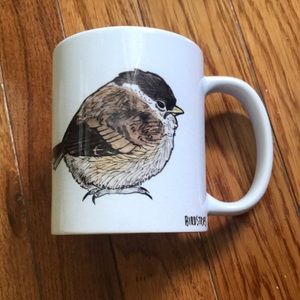 Birdstrips grumpy bird mug